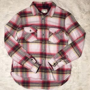 Converse plaid button up